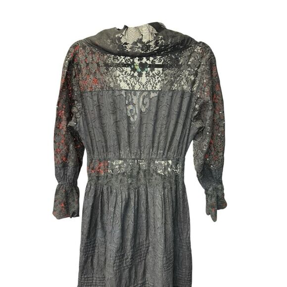 Antica Sartoria BlackโLace Maxi Dress โ Boho Chic Elegance Floral one size - Picture 8 of 16